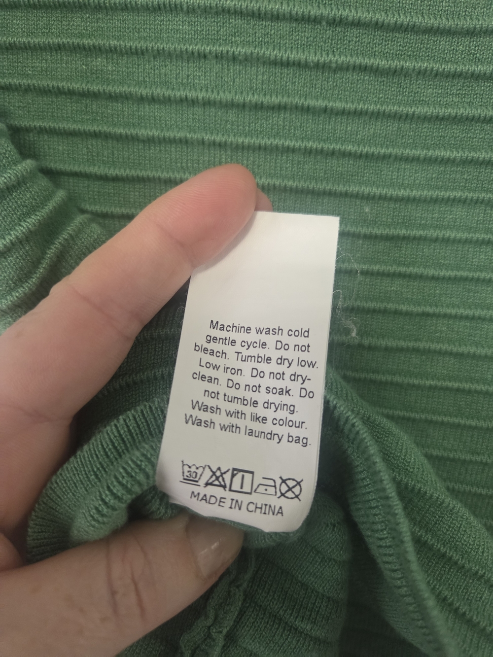 Square Neck Ribbed Tank Top in Mint - Picture 6 of 7